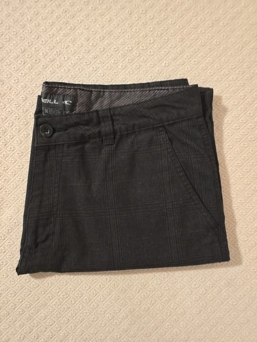 O'Neill Pinstripe Dark Gray Black Pinstripe Shorts, Size 36 - Picture 11 of 11