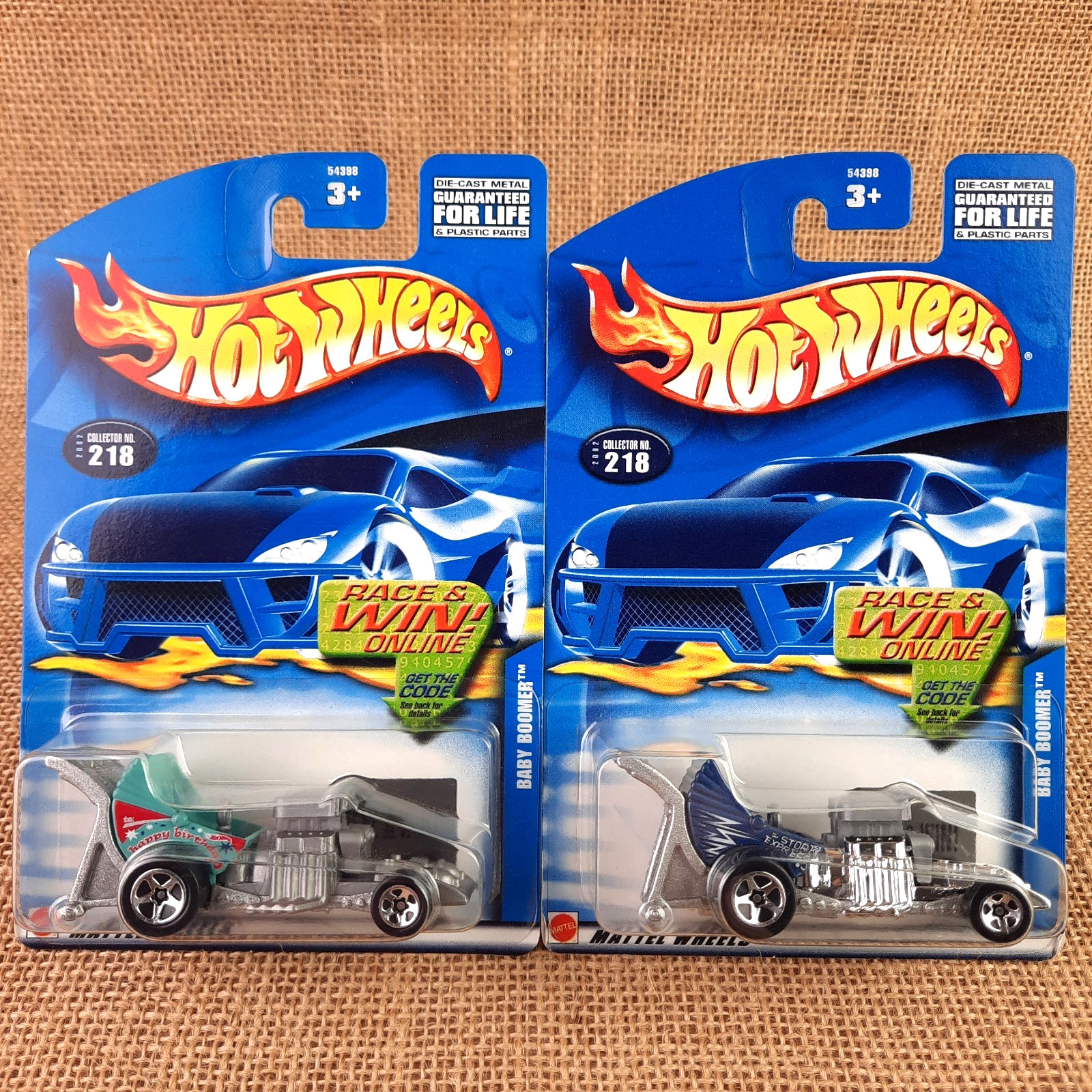 2002 Hot Wheels #218 Baby Boomer Mainline 5SP Color Variation Lot of 2