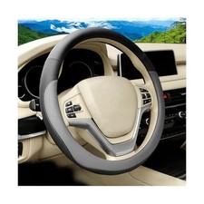 Car Steering Wheel Cover Soft Grip Full Surround Vehicle Steering Wheel Gray