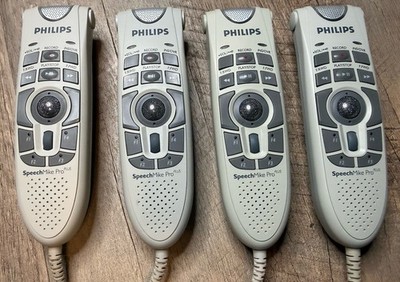 Lot of 4 Philips SpeechMike Pro Plus USB Dictation Microphones LFH5276/00