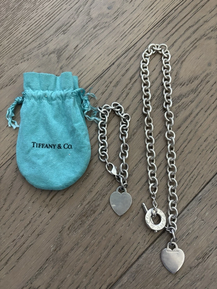 Tiffany & Co. Sterling Silver Jewelry Set without Stone for sale