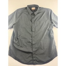 5.11 Tactical Mens XL Short Sleeve Button Down Shirt Charcoal Grey Grid Utility
