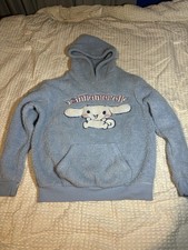 Sanrio Cinnamoroll Soft Fluffy Pullover Sherpa Hoodie Blue Size Medium