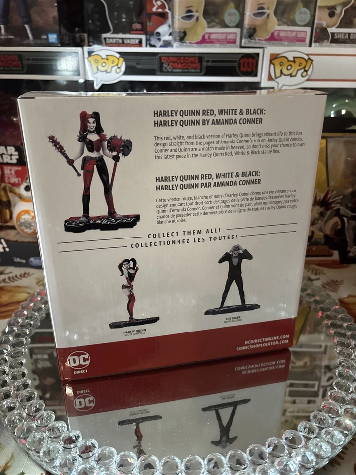 DC Direct Harley Quinn vermelho branco e preto por Amanda Connor 7,5 pol. Estátua - Imagem 3 de 4