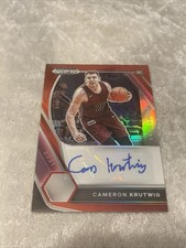 CAMERON KRUTWIG RC 2021-22 PANINI PRIZM DRAFT RED REFRACTOR ROOKIE AUTO SP#/199