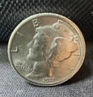 1921-D Mercury Dime Low production in the first year As shown in the figure