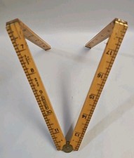 Vintage No. 68 STANLEY Boxwood & Brass Folding Rule  24 inch Excellent Condition