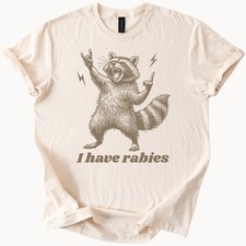 Funny Raccoon Shirt I Have Rabies Graphic Animal Lover Humor Softstyle Tee