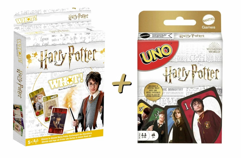 BUNDLE - Harry Potter - WHOT! + UNO Kartenspiele Paket Gesellschaftsspiel Spiele