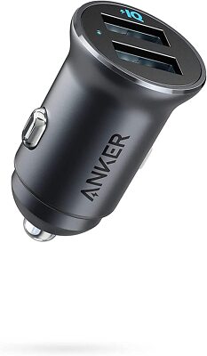 Anker PowerDrive II 2-Port 24W Alloy USB Autoladegerät Metall-Ladegerät Black