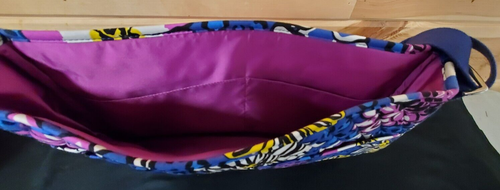 Bolso mensajero Vera Bradley en algodón violeta africano correa ajustable sin etiquetas - Imagen 7 de 7
