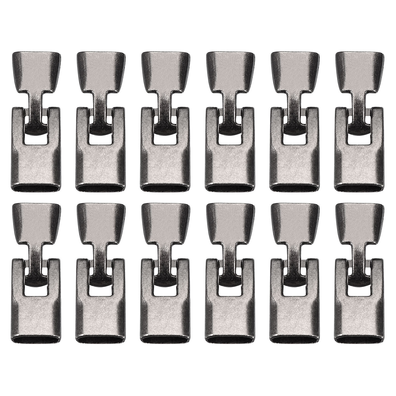 32 Sets Silver Alloy Bracelet Flat Buckle Clasps for Jewelry Making