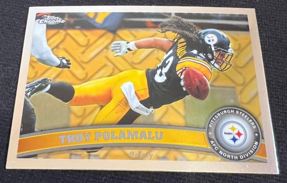 Troy Polamalu #180 Football Cards 2011 Topps Chrome trading card — raw and PSA graded price guide