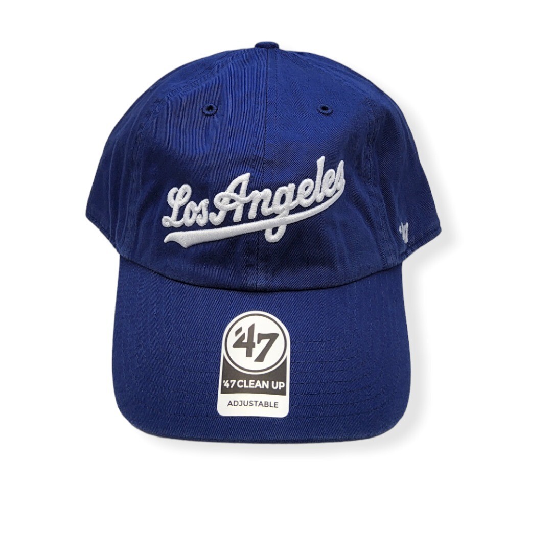 大人気 ★47 BRAND★ LA DODGERS CLEAN UP 47 Los Angeles Dodgers Clean Up Blue/White Script Adjustable