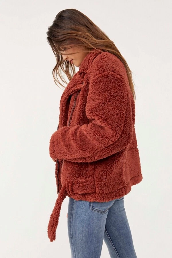 New Free People So Cozy Slouchy Moto Jacket Size XS MSRP: $168 - Image 4 of 4