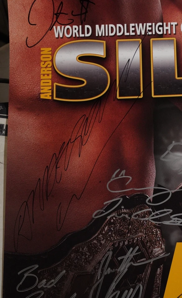 Póster Anderson Silva James Irvin Rumble + Firmado con Tarjeta UFC Fight Night 14 SBC Foto 3 de 4