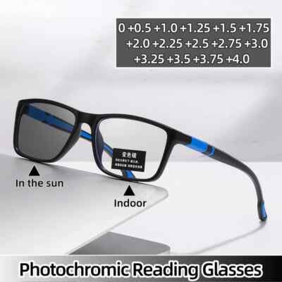Men Photochromic Blue Light Blocking Glasses Prescription Optical Lenses  Reading Eyewear Women Sunglasses Eyeglasses Frame