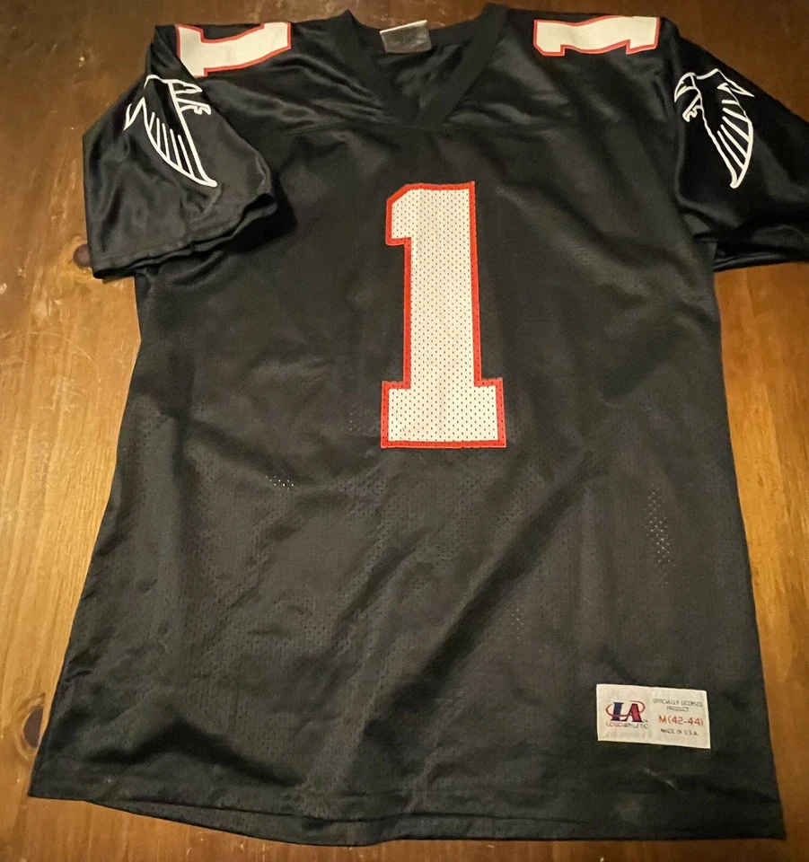 jeff george auto LA Screen Print Falcons Jersey M Signing Photo Included — 第 4/4 张图片