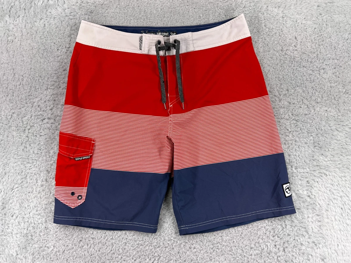 Red white and hotsell blue board shorts