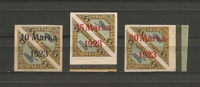 Estland Estonia 1923 Mi 43-44-45 B flugpost 10 15 20 marka MNH-MLH