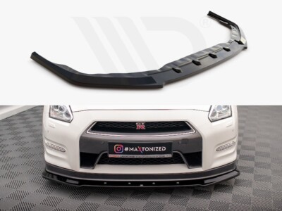 For Nissan GTR R35 Facelift Maxton Design Front Diffuser Diffusor Gloss Black