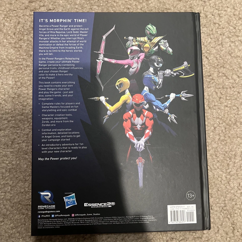 Power Rangers Roleplaying Game Hero Miniatures Set, Dice Rulebook Journal - Image 4 of 4