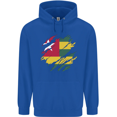 Torn Togo Flag Togolese Day Football Childrens Kids Hoodie - Picture 51 of 76