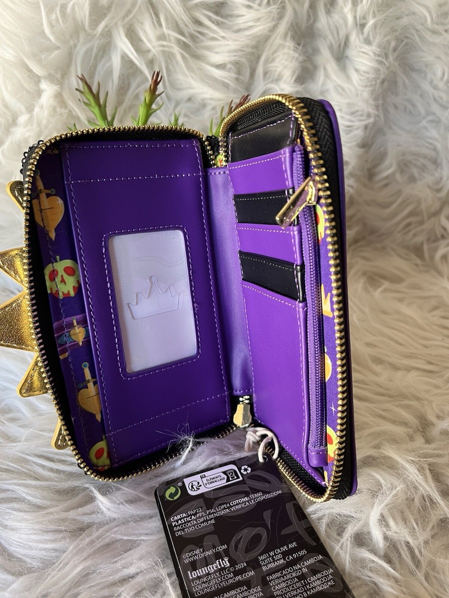 Snow White Evil Queen Loungefly Sequin With Coin Purse New Disney Loungefly Snow White Evil Queen Sequin Cosplay Zip  main image 2