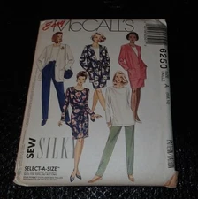 MCCALLS PATTERN 6250 ~ MISSES JACKET TOP TUNIC PANTS SKIRT ~ SIZES 6 - 8 - 10