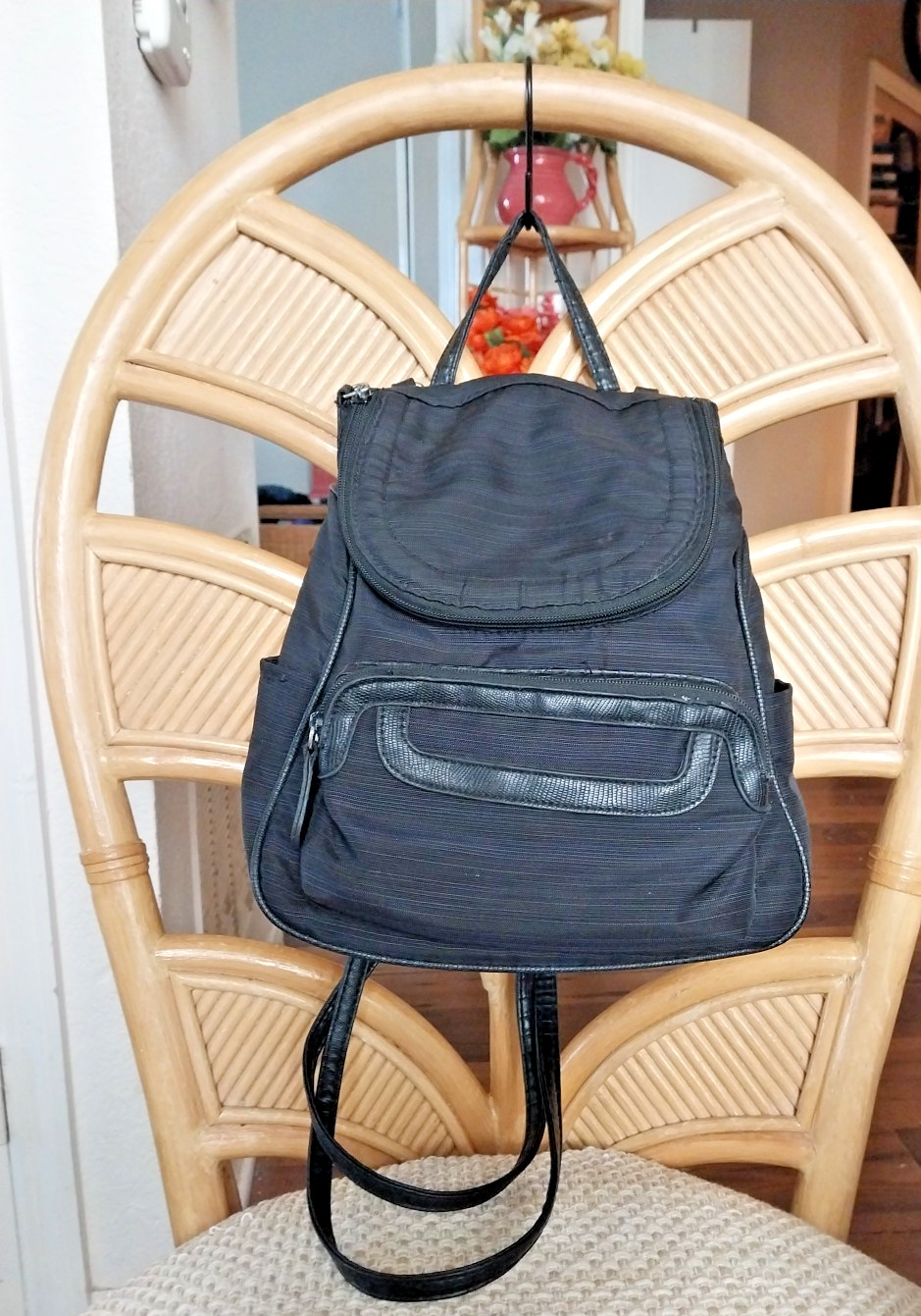 MultiSac Mini Black Versatile Backpack Slingback … - image 1