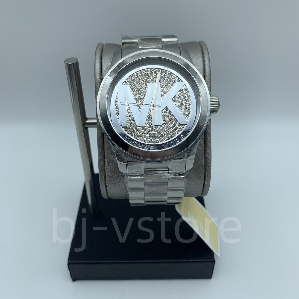 Michael Kors MK5544 Runway Silver Crystal Pave MK Logo  display picture 1
