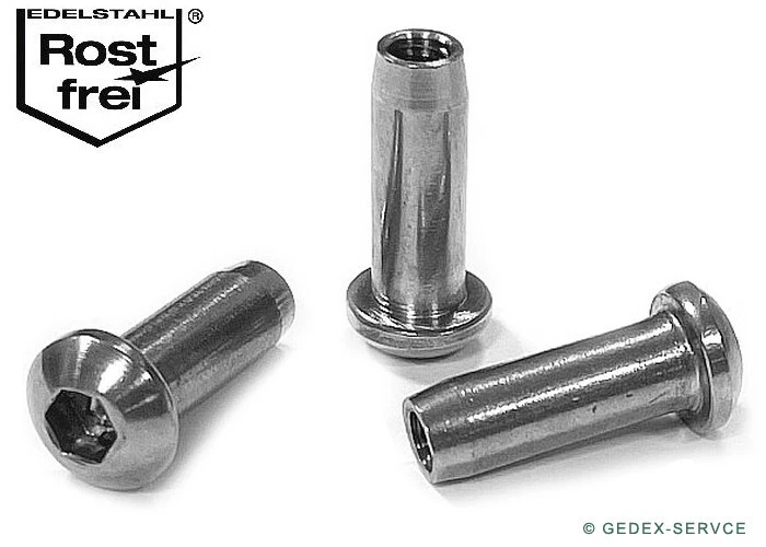 Hülsenmuttern M5 M6 M8 M10 / LINSEKOPF m. ISK Innengewinde EDELSTAHL A4 AISI 316 - Bild 3 von 4