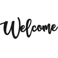 Wood Cutout Welcome Sign Wooden Welcome Wall Decor Word Sign Wood Art Sign for