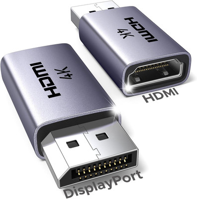 2-Pack 4K Displayport to HDMI Adapter Unidirectional Display Port 1.2 to HDMI 2.