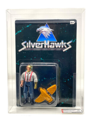 SilverHawks Stargazer Sly-Bird Vintage 1987 UK France Card Rare AFA 75
