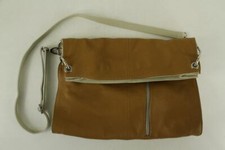 Modern Designer Italian Leather Purse Slouch Two Tone Tan Borse En Pelle Italy