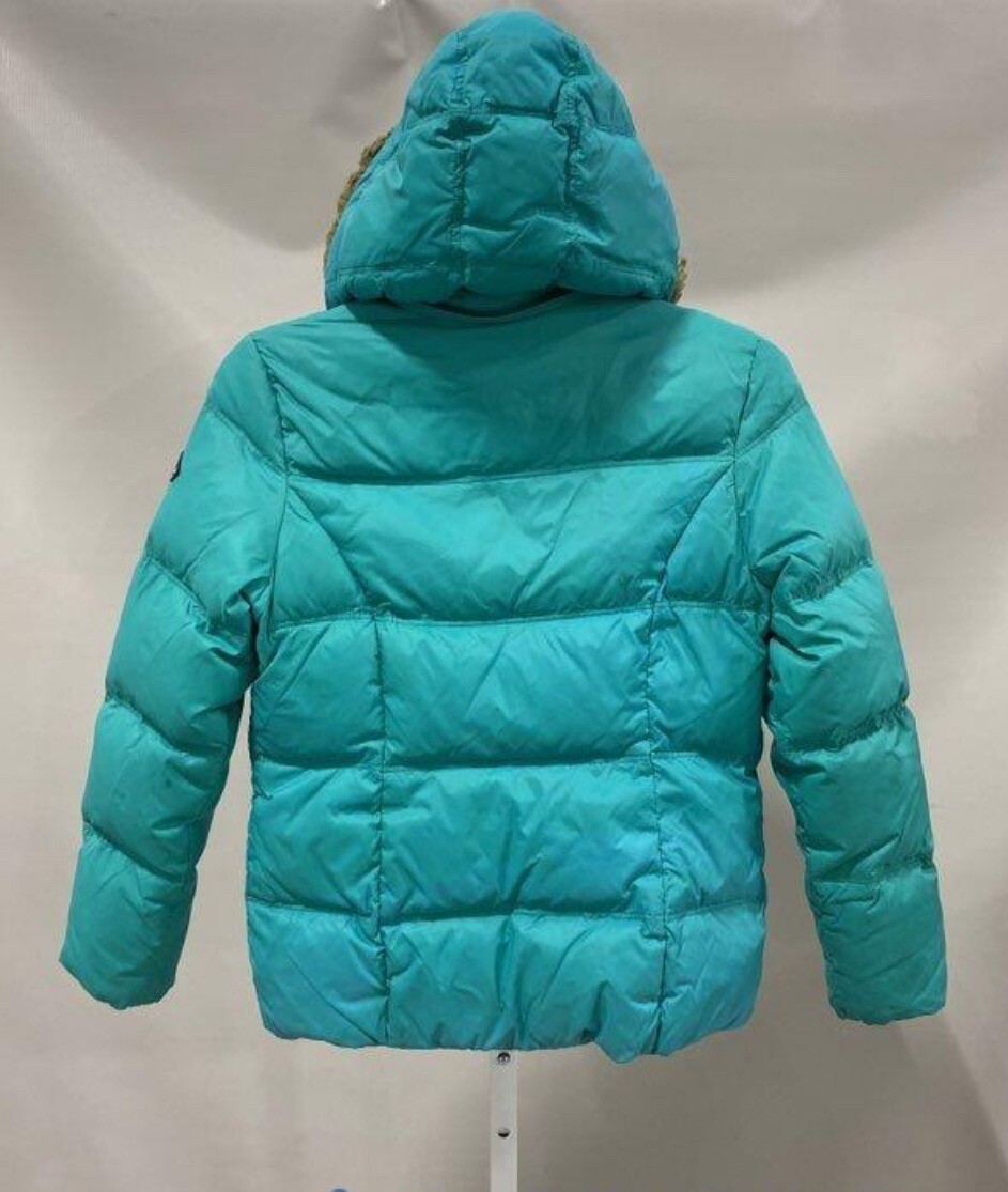 TOMMY HILFIGER Girls Hooded Puffer Jacket Grow Along Size L 12-14