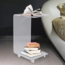Acrylic Nightstand C Shape Small Side Table Laptop Desk Night Stand Side Table