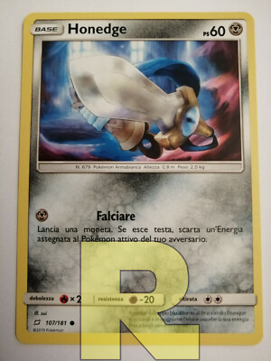 Honedge   Team Game 107/181   Municipality   Pokemon   Italian