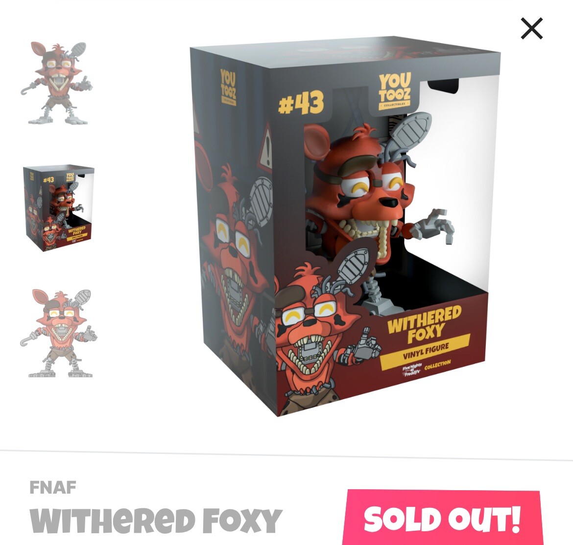 YOU TOOZ Foxy フィギュア Amazon.com: Youtooz Foxy #1 4.3