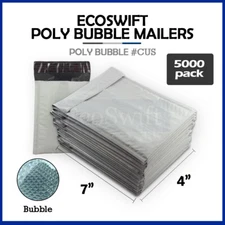 5000 #0000 4 x6 EcoSwift Small Poly Bubble Mailers Padded Envelope Shipping Bags