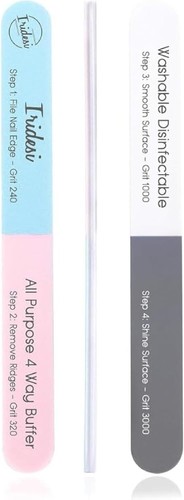 4 Way Nail File and Buffer, 7 Inches Long, All Purpose, Best For Natural Nails,