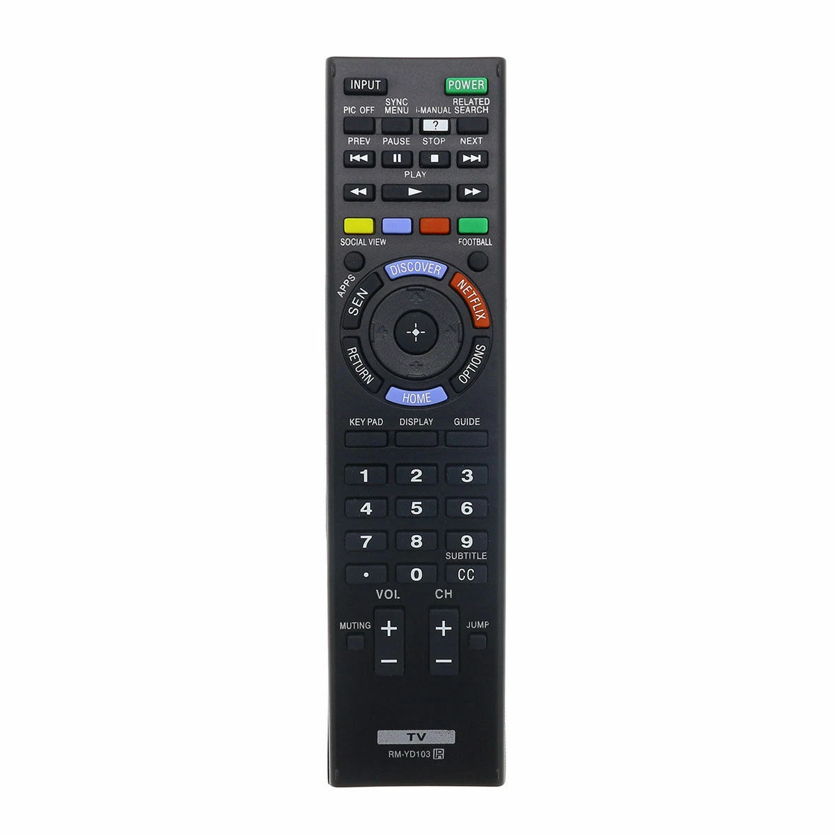 NEW KDL40W600B HDTV Replacement Remote Control for Sony