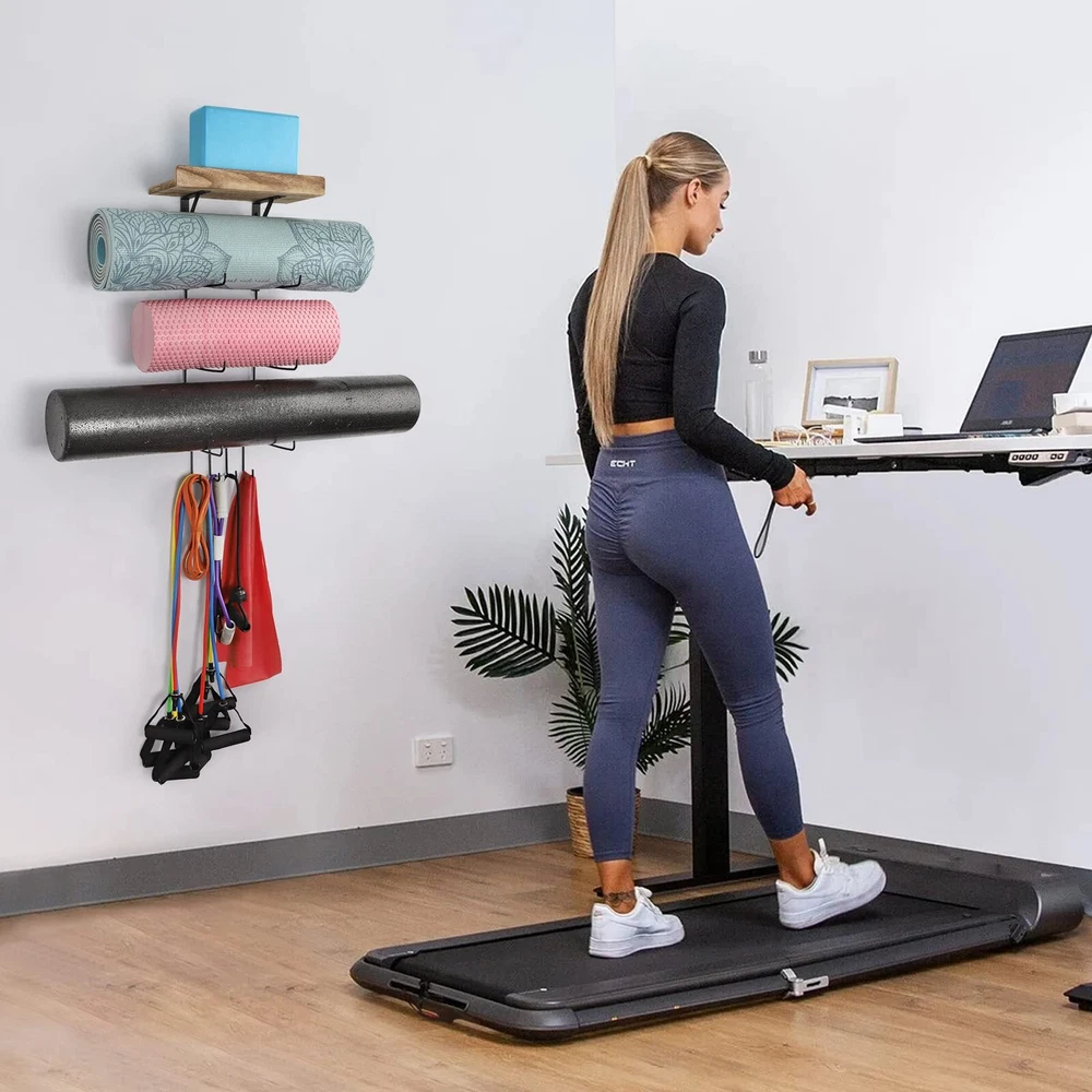 Yoga Mat Holder Accessories Wall Mount Organizer Storage Decor Foam Roller an... Yoga Mat Holder Accessories Wall Mount Organizer Storage Decor Foam Roller an...