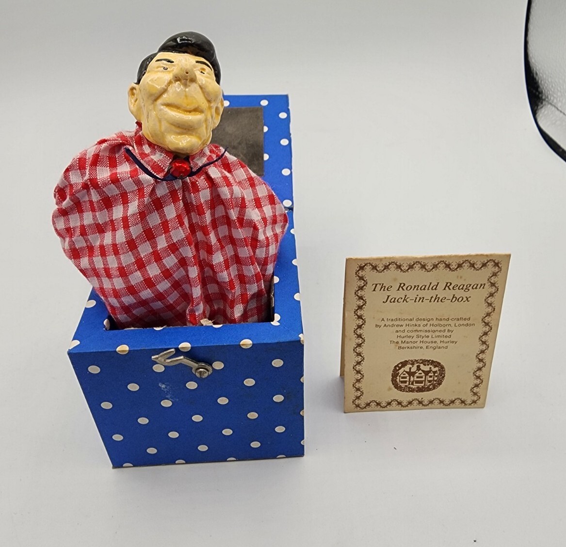 Vtg 1984 The Ronald Reagan Jack In The Box Artist Made OOAK