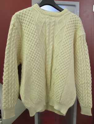 Herren Strickpulli wollweiß Gr. 52