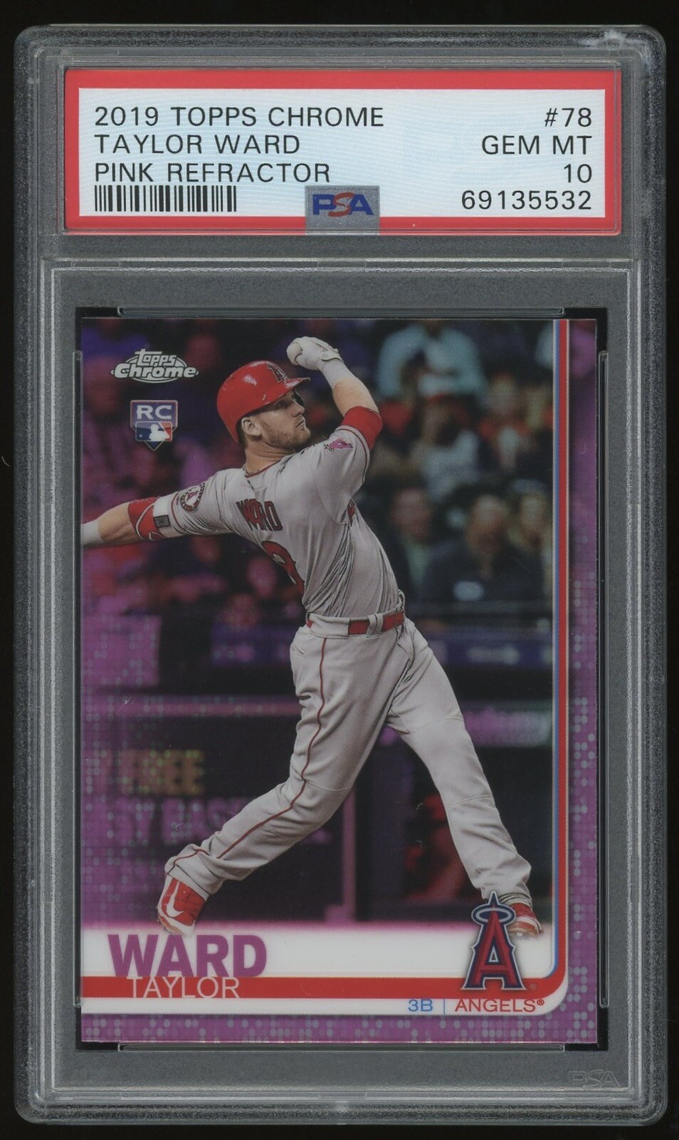 Taylor Ward 2019 Topps Chrome Baseball #78 Pink Refractor Rookie RC PSA 10