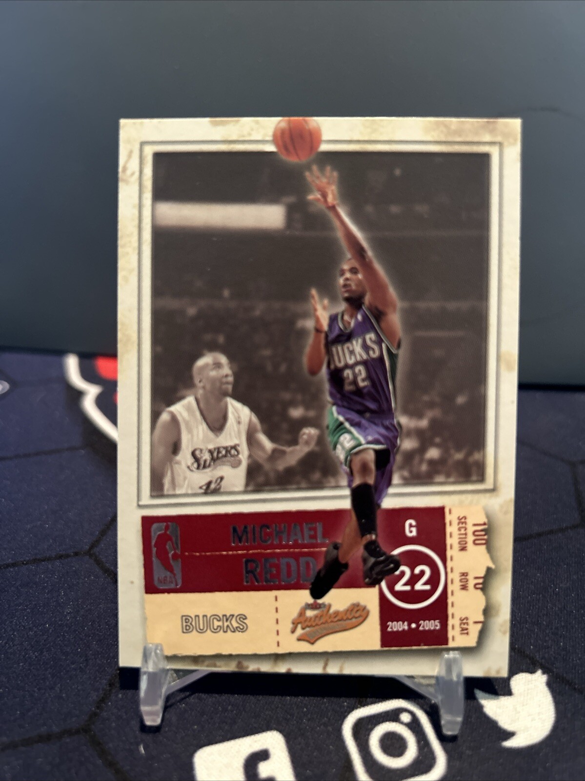 2004-05 Fleer Authentix Michael Redd Milwaukee Bucks #22
