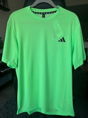 Men's adidas Train Essentials Training Tee - lime burst / black