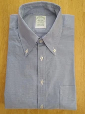 NWOT Brooks Brothers Blue Supima Cotton Button Down 15-33 Milano  MSRP  $140